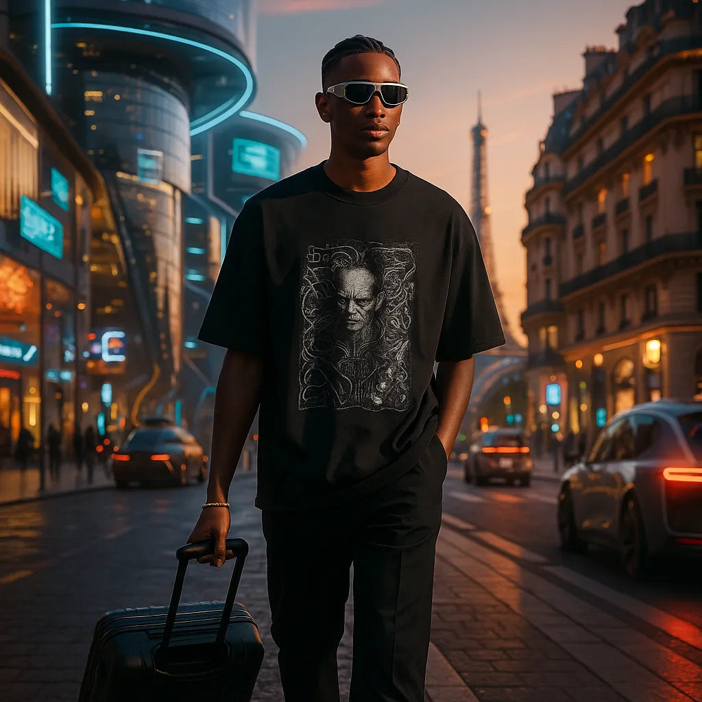 Código Comido — Camiseta Oversized de Hombro Caído