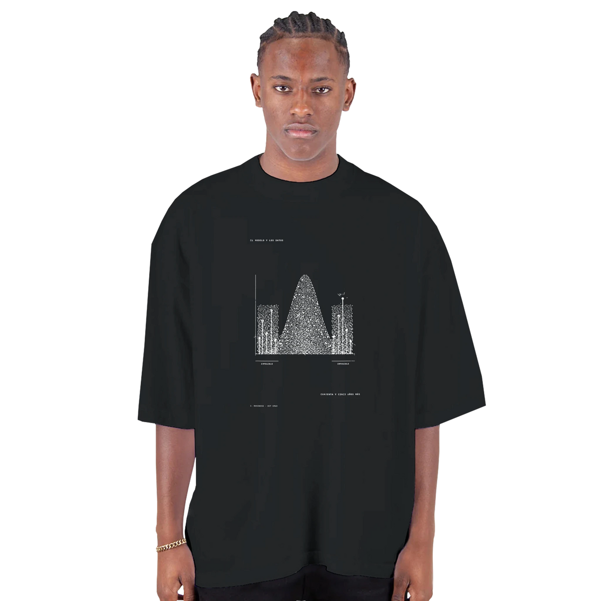 The Model and the Data — Oversized Drop-Shoulder T-Shirt