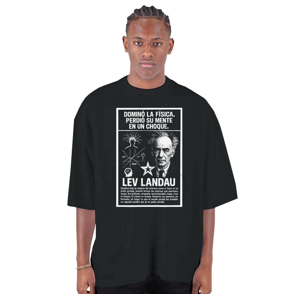 He Mastered Physics — Oversized Drop-Shoulder T-Shirt
