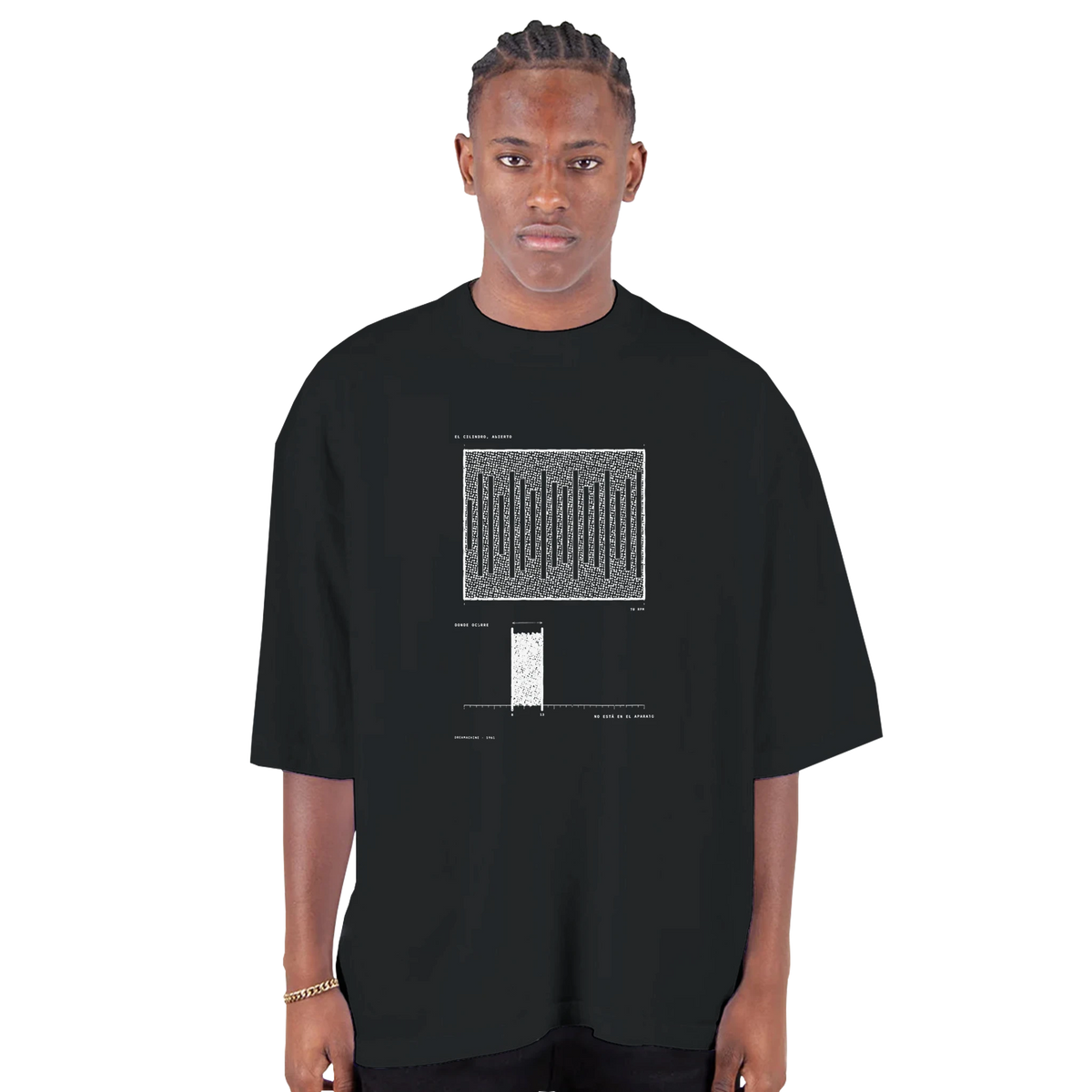 The Cylinder, Opened Out — Oversized Drop-Shoulder T-Shirt