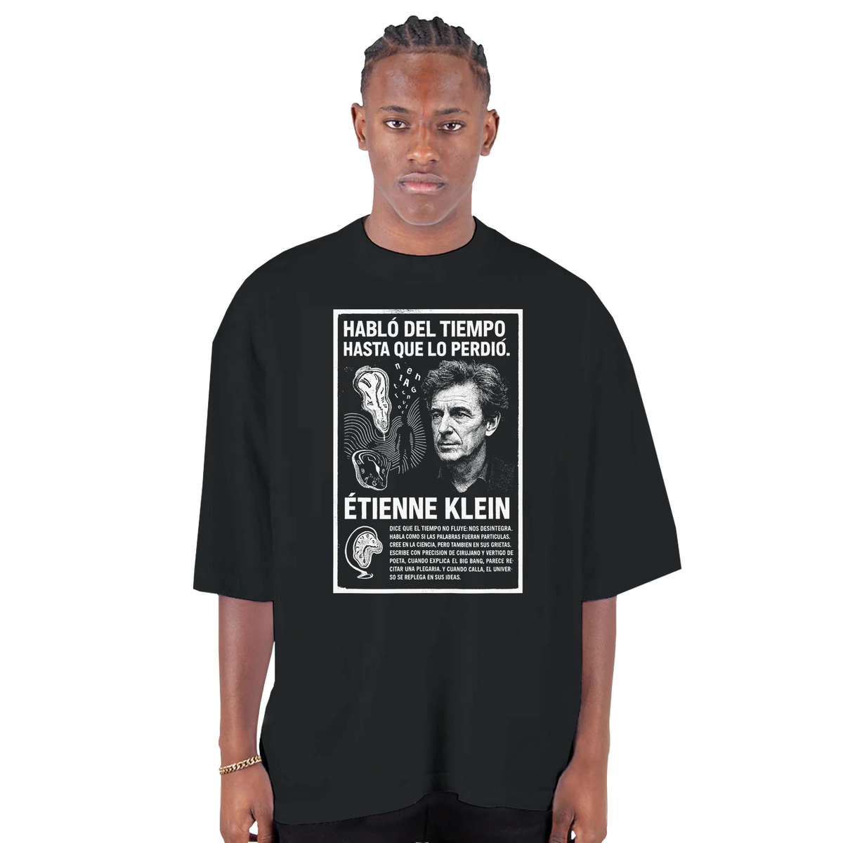 He Spoke of Time Until He Lost It — Oversized Drop-Shoulder T-Shirt