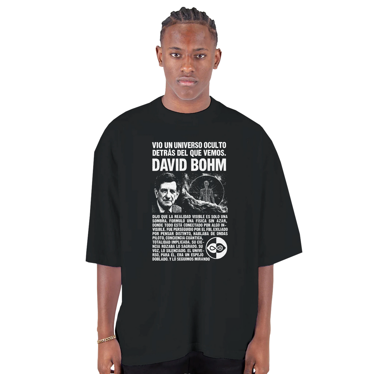 He Saw a Hidden Universe — Oversized Drop-Shoulder T-Shirt