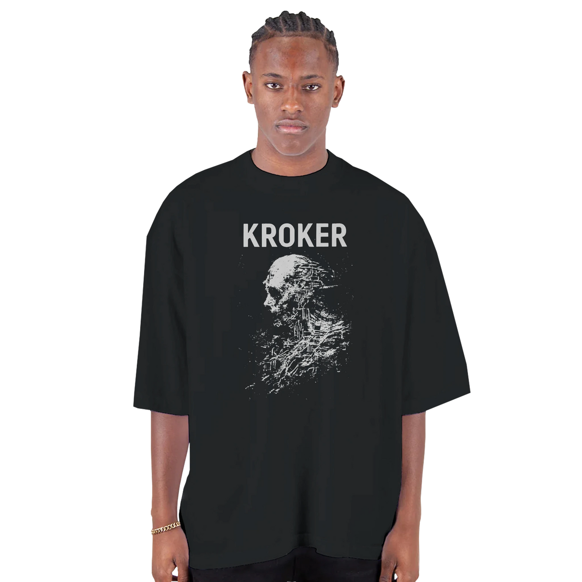 Post-Humano Terminal — Camiseta Oversized de Hombro Caído