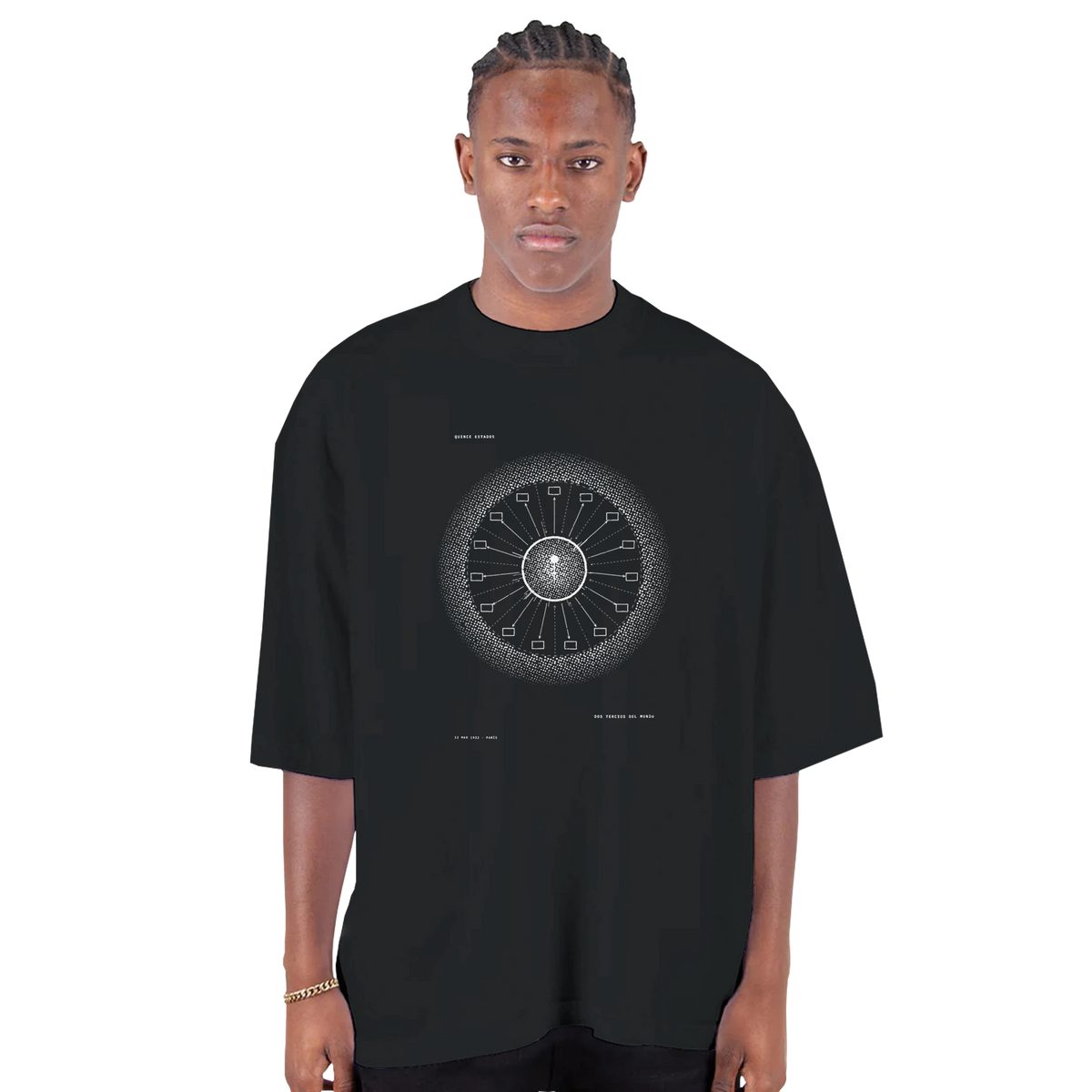 Quince Estados — Camiseta Oversized de Hombro Caído