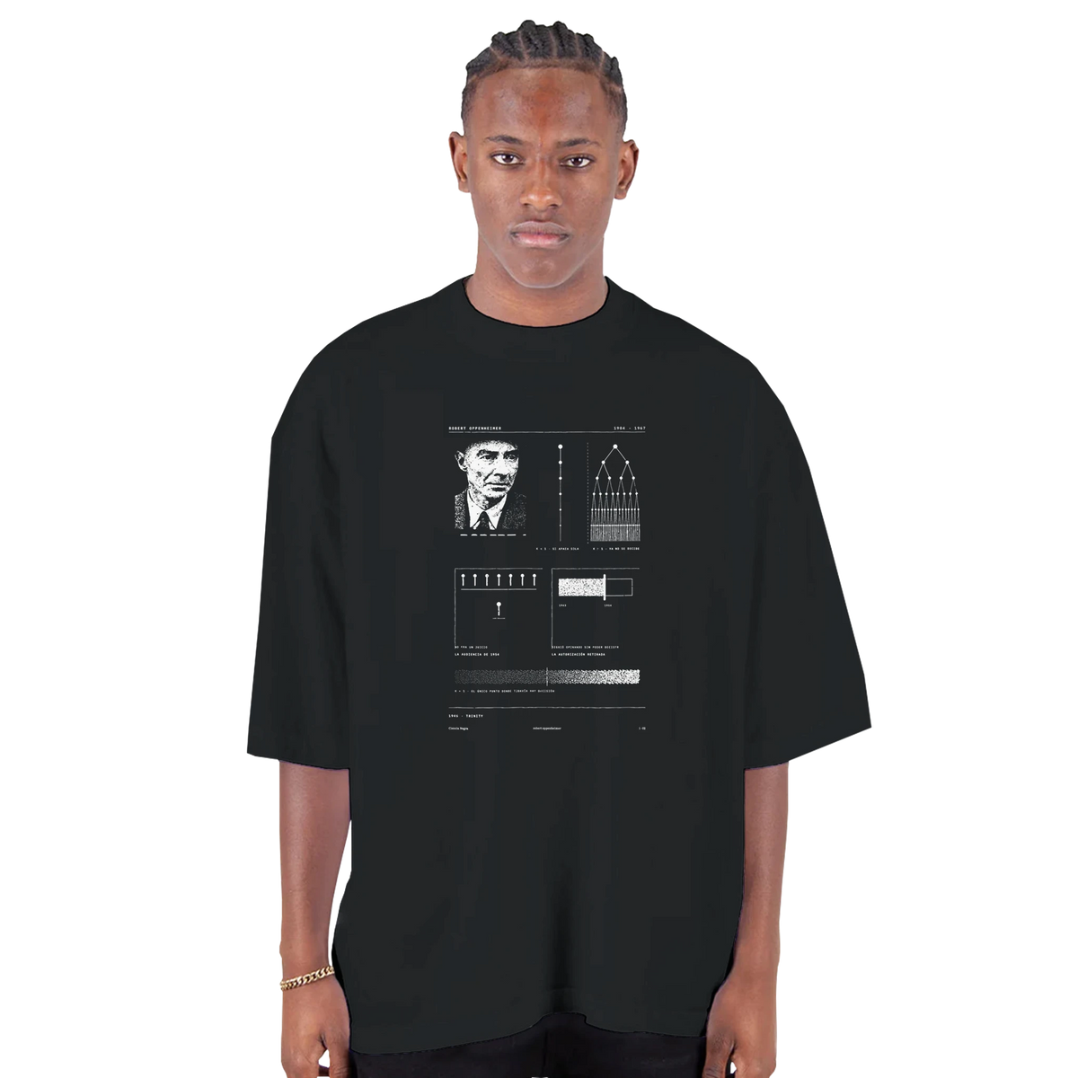 オッペンハイマー · 一を超えて — ドロップショルダー・オーバーサイズTシャツ