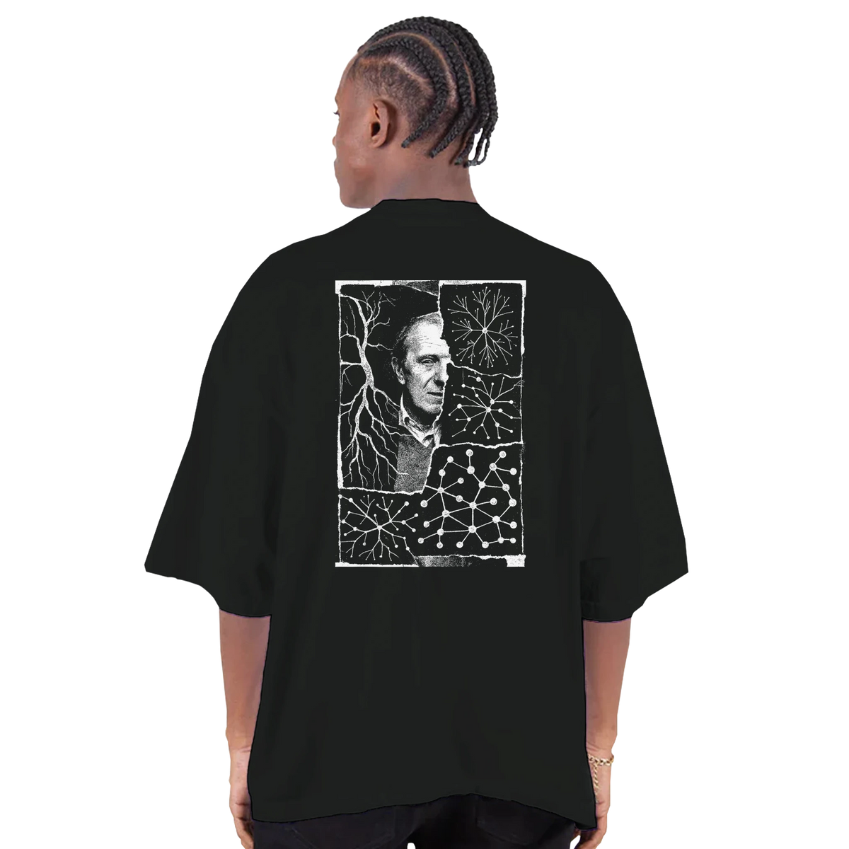 Redes Sin Centro — Camiseta Oversized de Hombro Caído