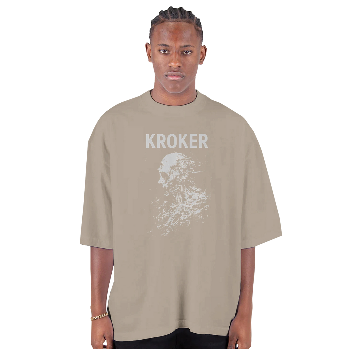 Post-Humano Terminal — Camiseta Oversized de Hombro Caído
