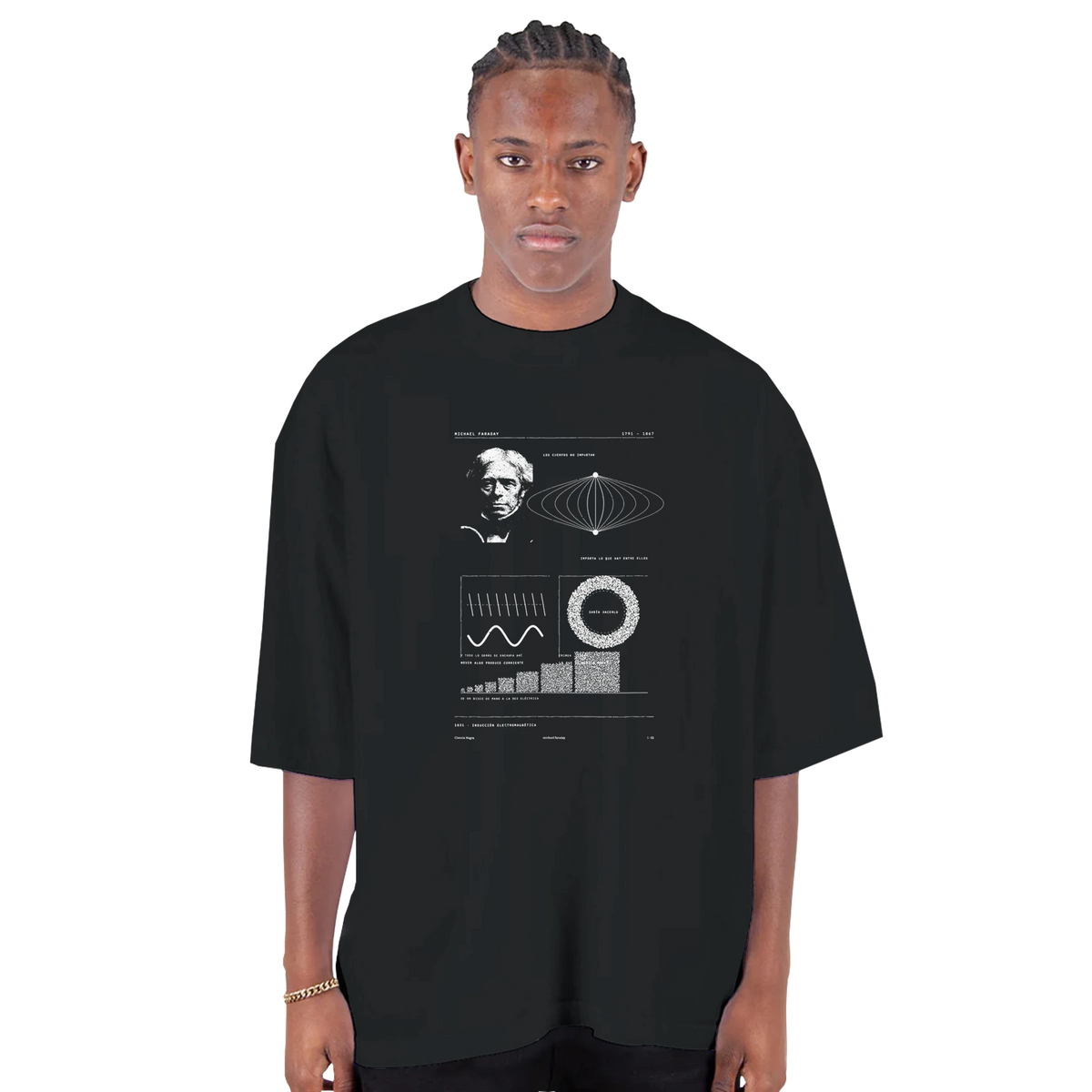ファラデー · 物体のあいだの空間 — ドロップショルダー・オーバーサイズTシャツ