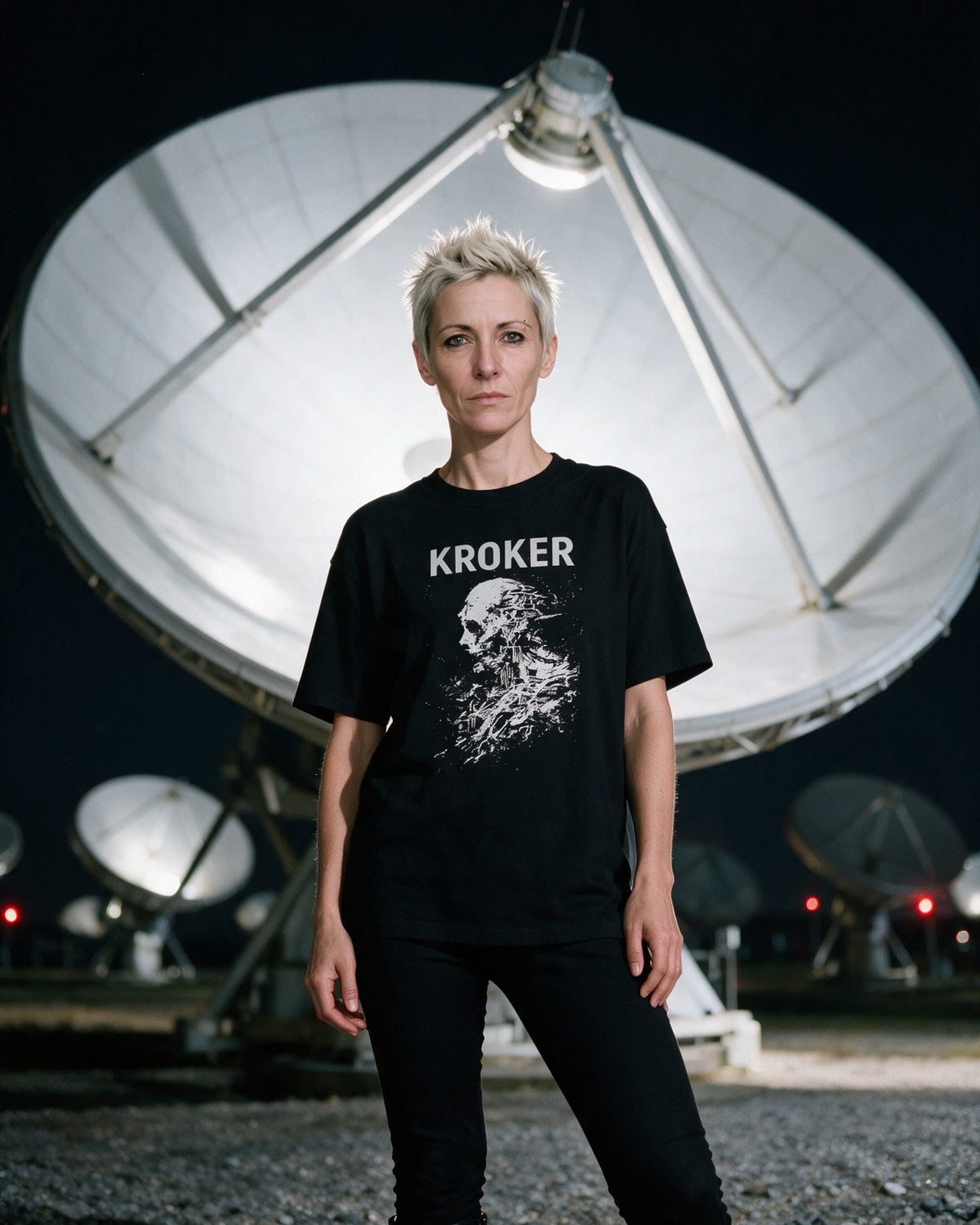 Post-Humano Terminal — Camiseta Oversized de Hombro Caído