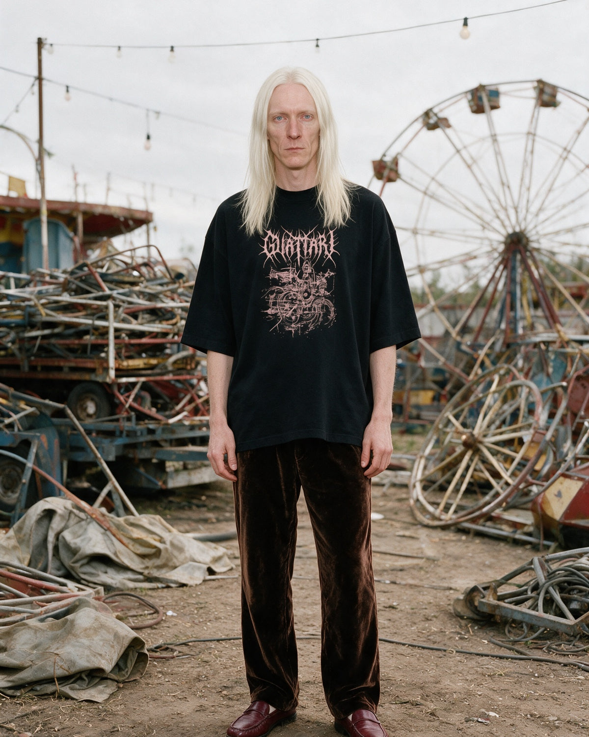 Deseo Mecánico — Camiseta Oversized de Hombro Caído