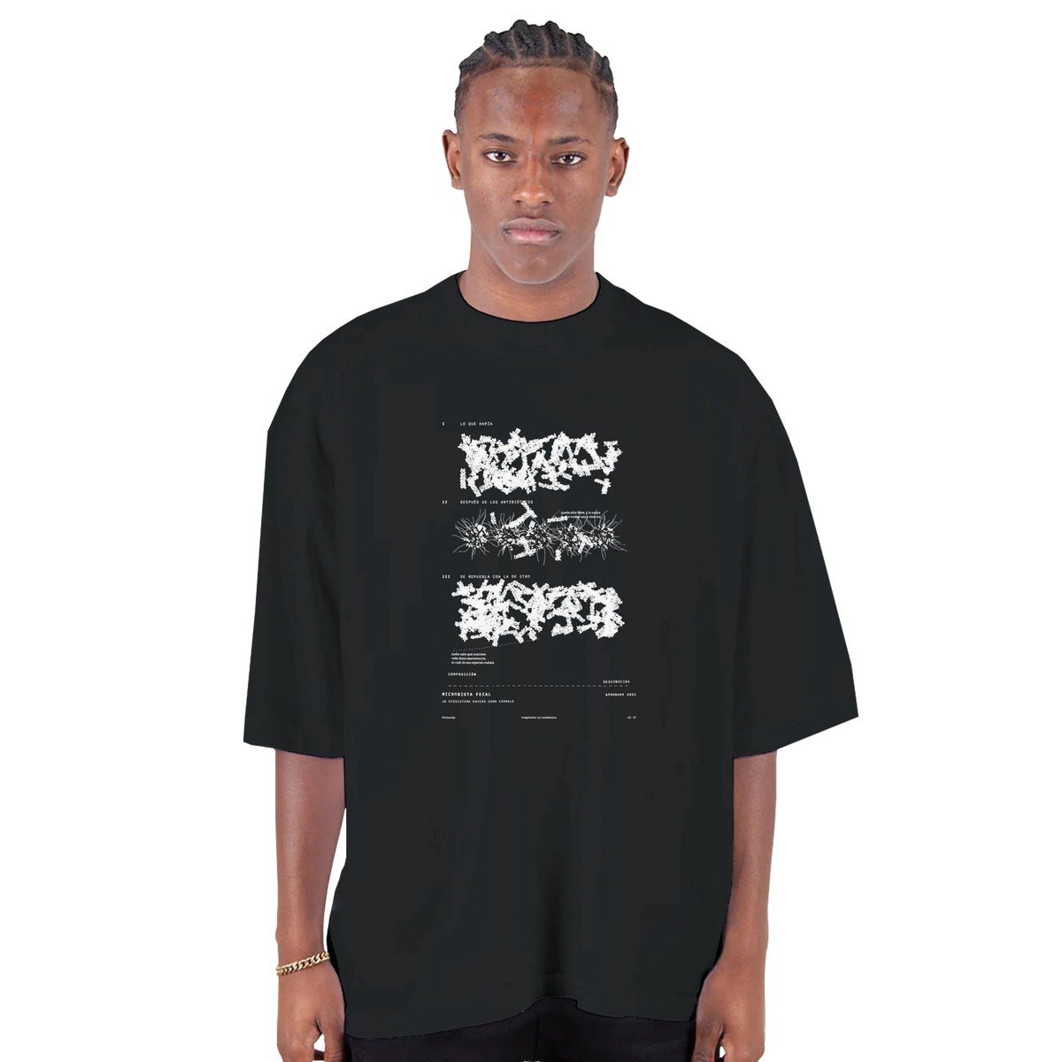 MICROBIOTA · Transplanting an Ecosystem — Oversized Drop-Shoulder T-Shirt
