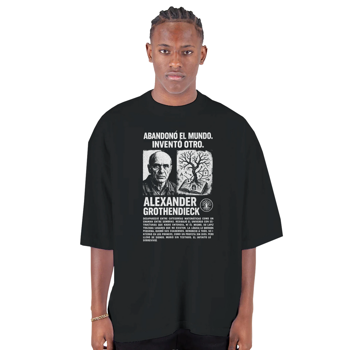 Abdicación del Infinito — Camiseta Oversized de Hombro Caído