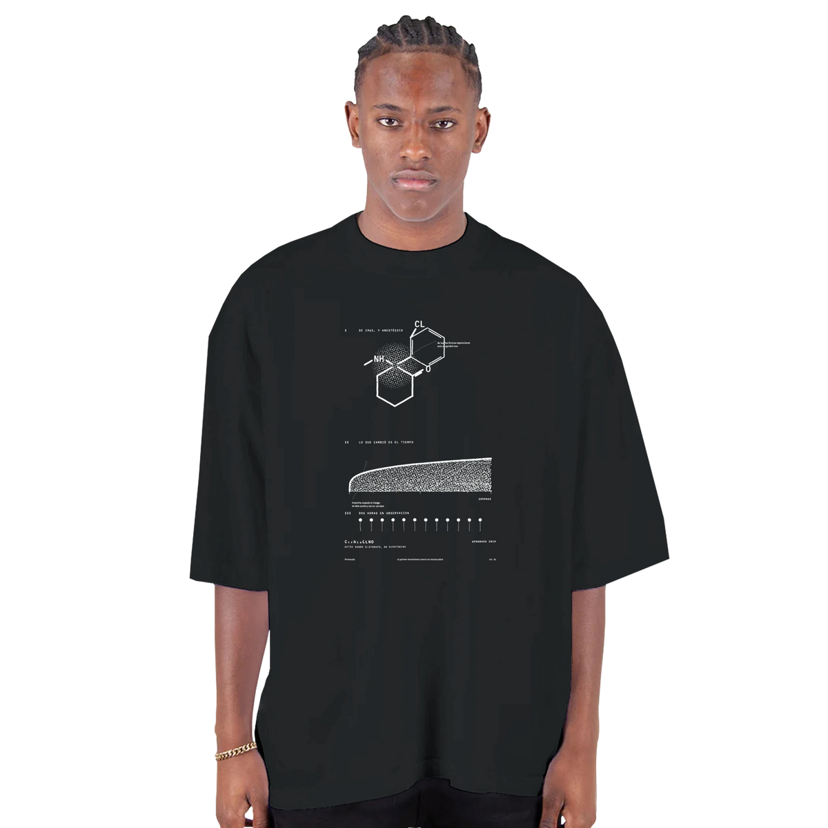 ESKETAMINA · El Primer Mecanismo Nuevo en Treinta Años — Camiseta Oversized de Hombro Caído