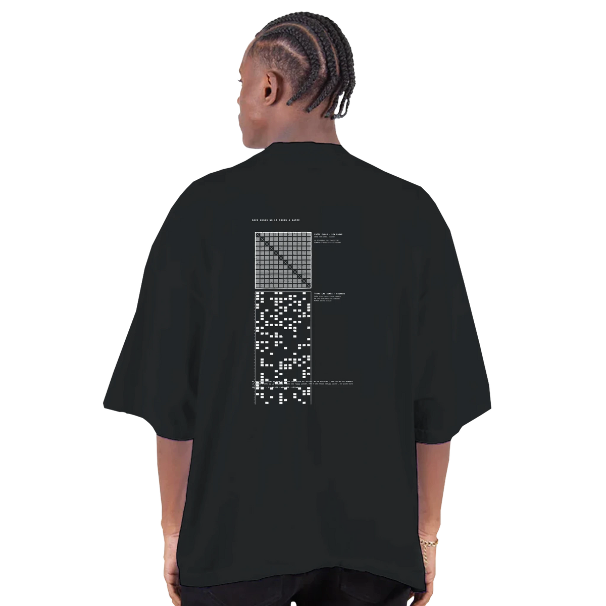 EL NIVEL UNO · Doce Redes No Le Pagan a Nadie — Camiseta Oversized de Hombro Caído
