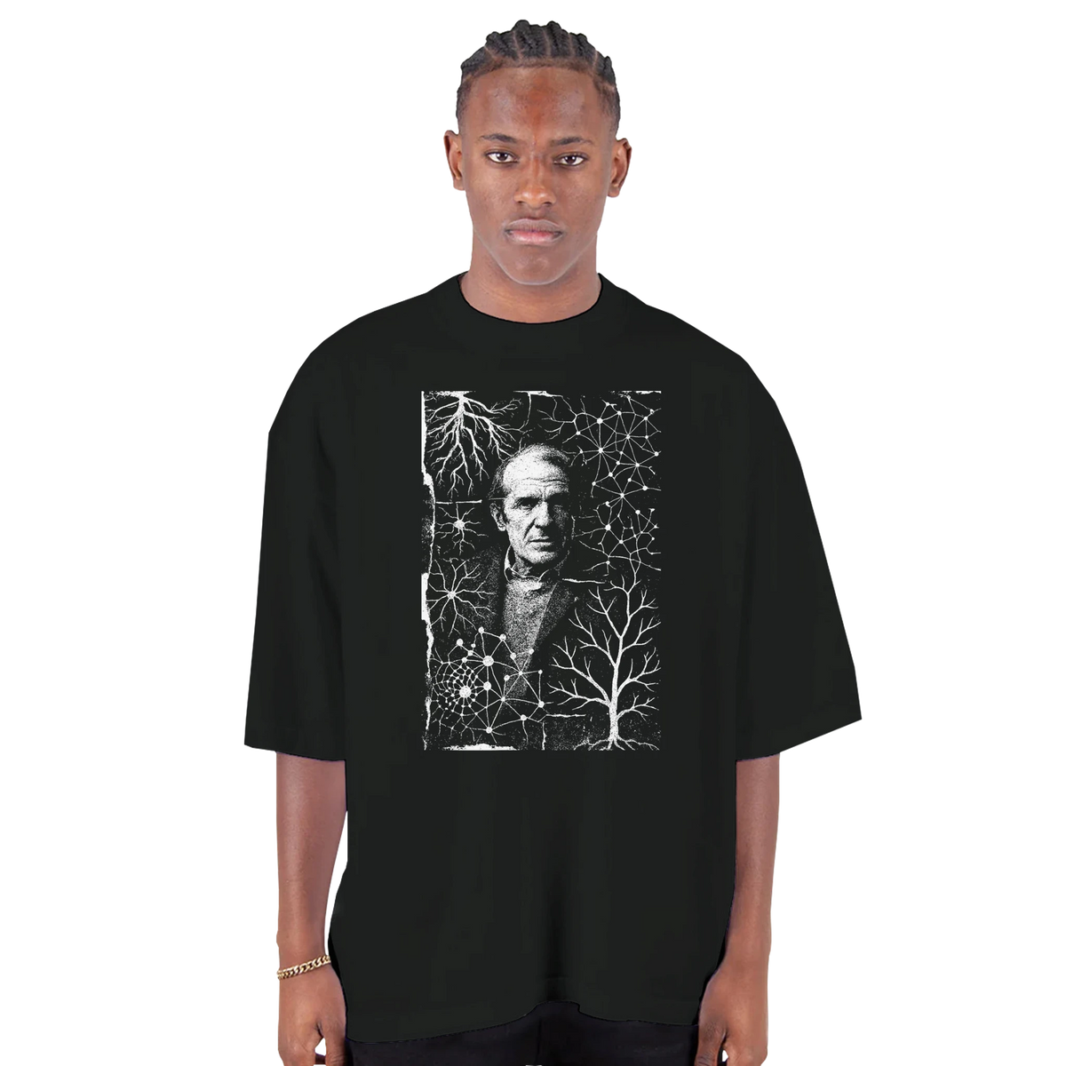 Redes Sin Centro — Camiseta Oversized de Hombro Caído