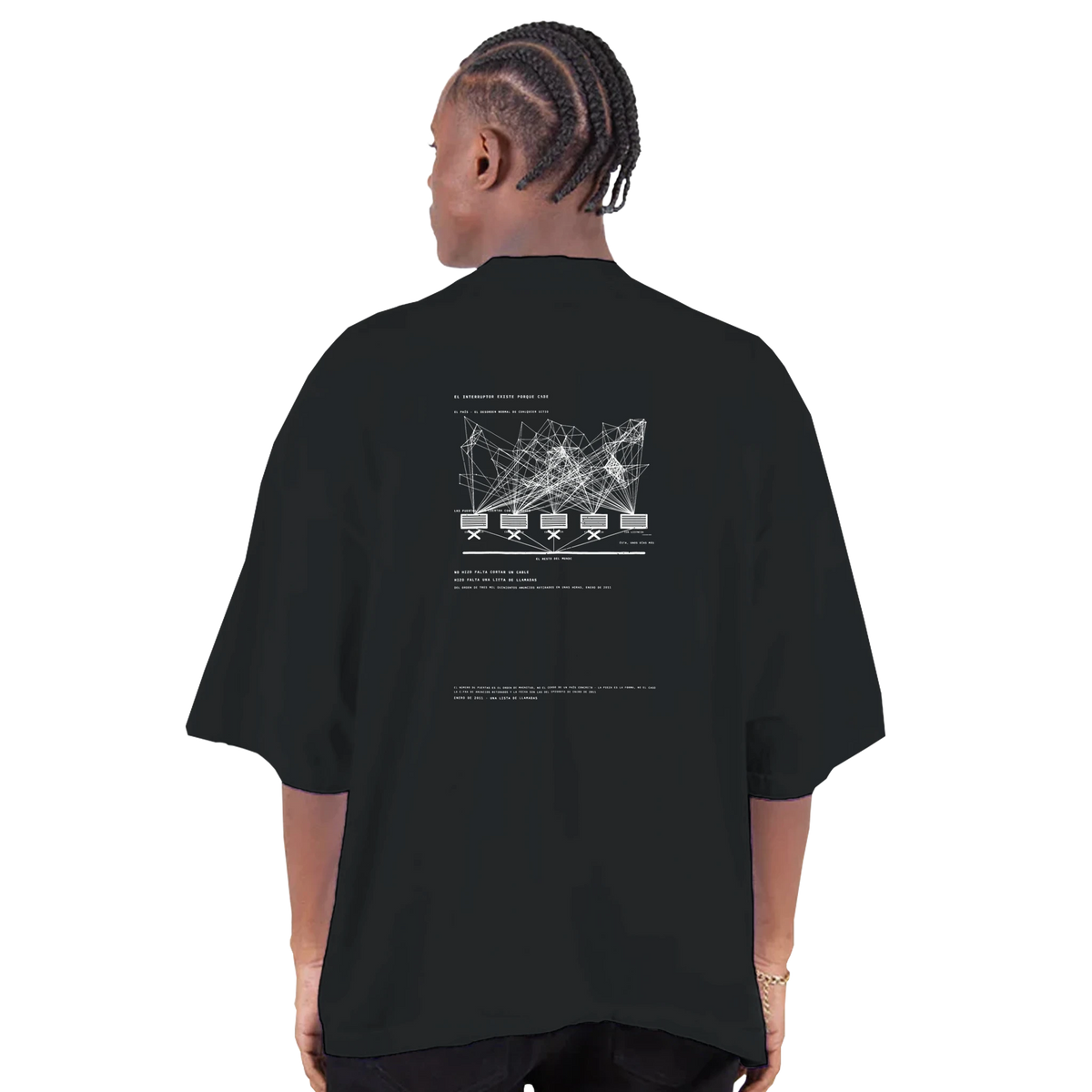 EL APAGÓN NACIONAL · El Interruptor Existe Porque Cabe — Camiseta Oversized de Hombro Caído