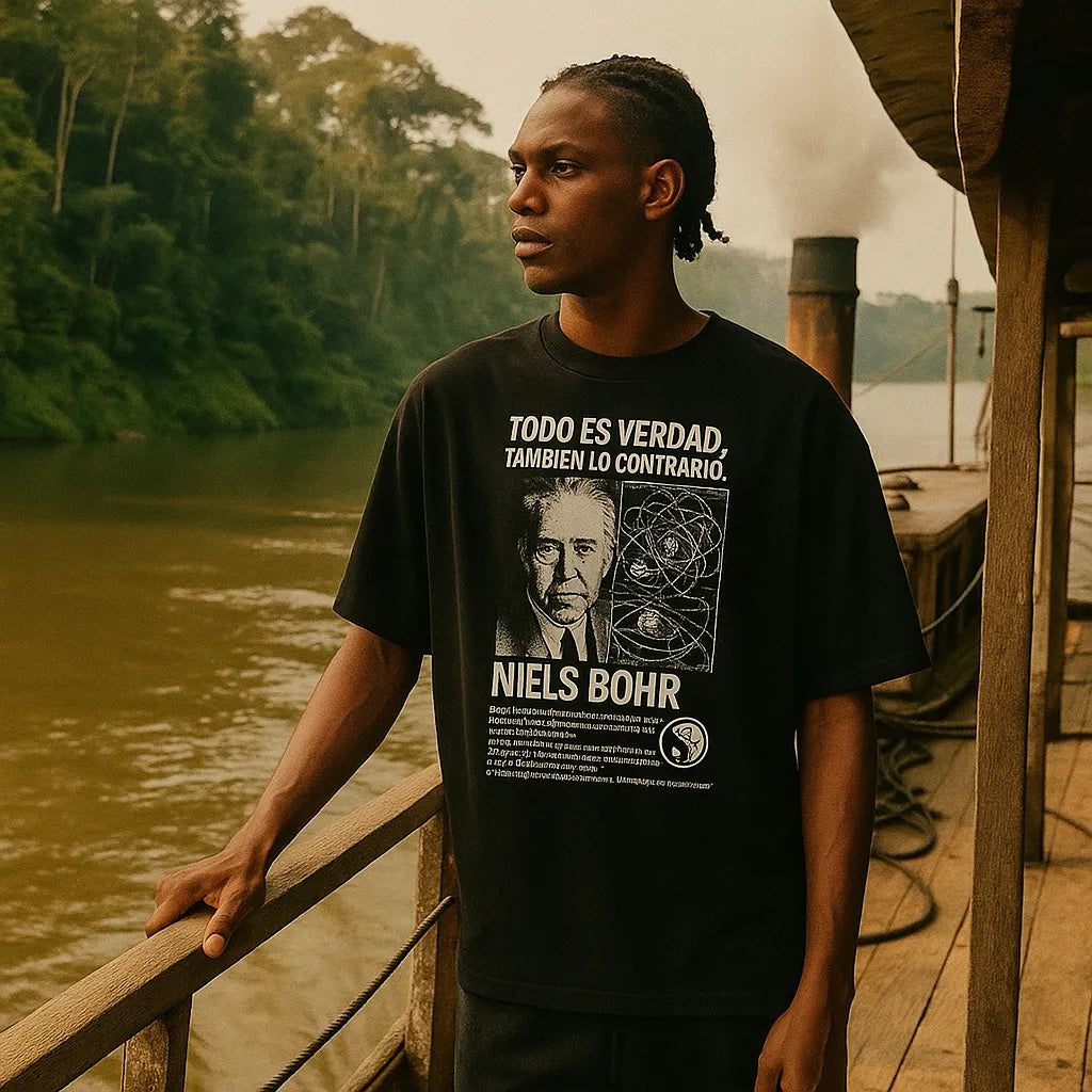 Deidad Fracturada — Camiseta Oversized de Hombro Caído