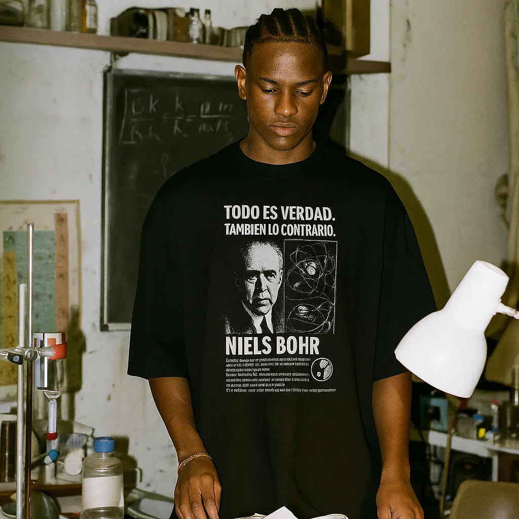 Deidad Fracturada — Camiseta Oversized de Hombro Caído