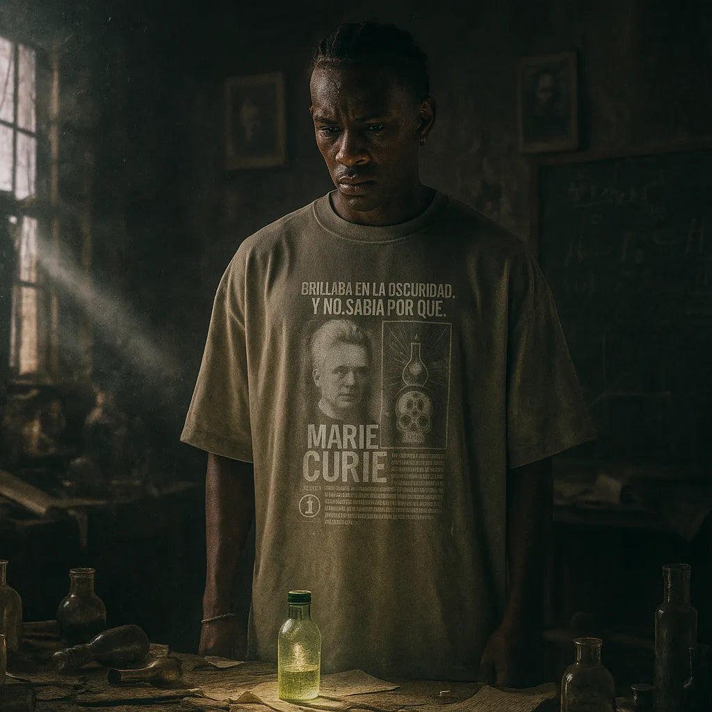 Reliquia Radiada — Camiseta Oversized de Hombro Caído