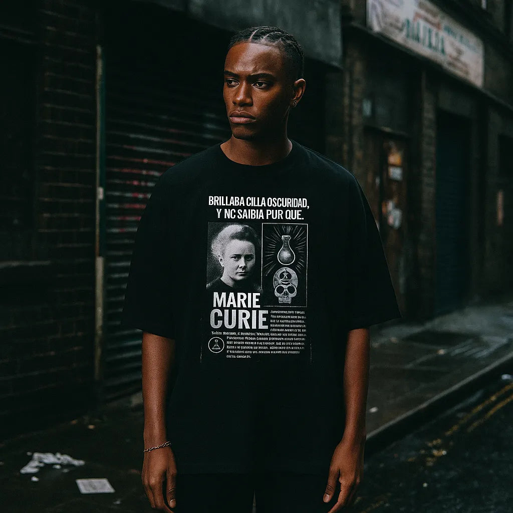 Reliquia Radiada — Camiseta Oversized de Hombro Caído