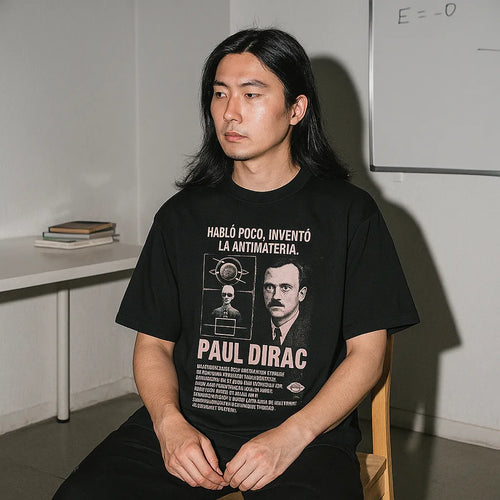 Asceta Subatómico — Camiseta Oversized de Hombro Caído